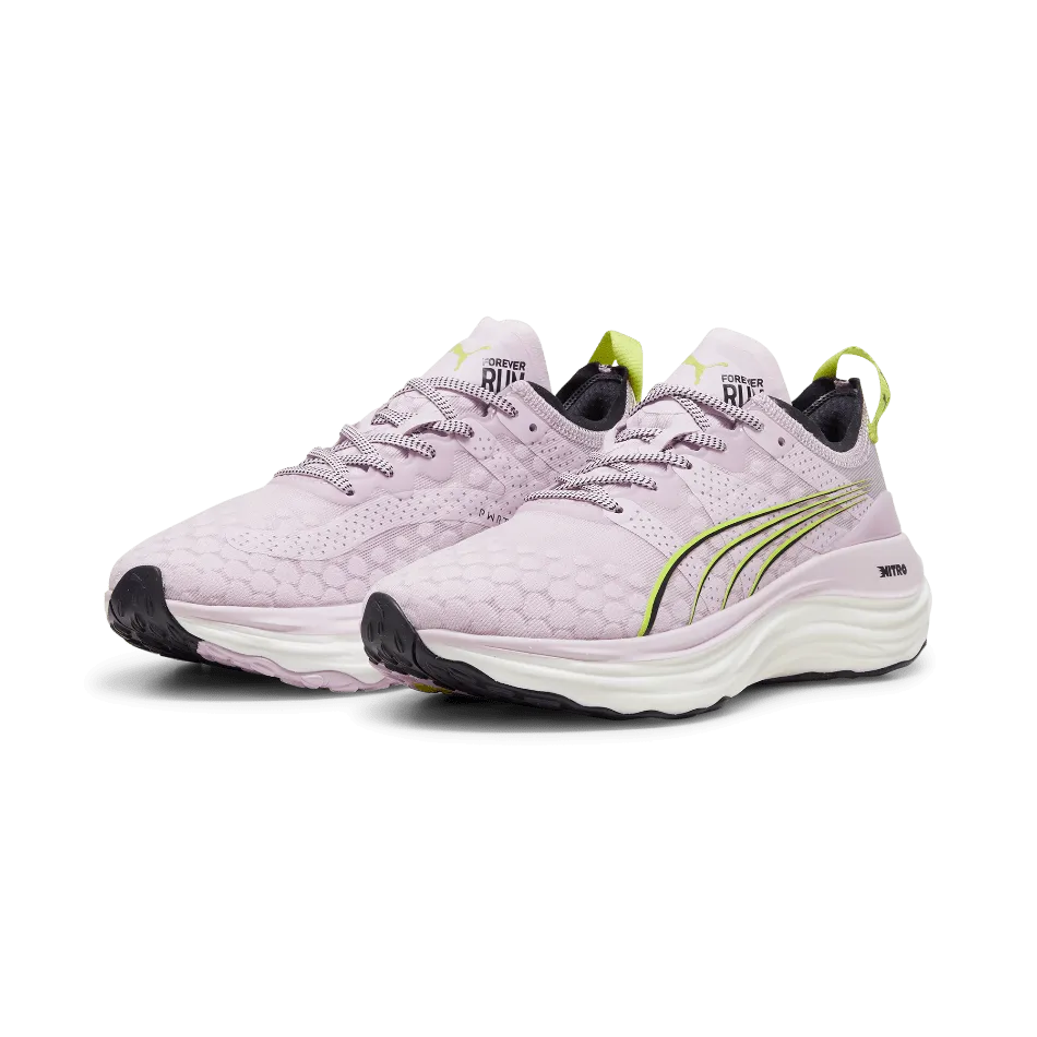 Puma ForeverRun Nitro Women's  Running Shoes in Grape Mist-Puma Black-Lime Pow SS24 Shoes_Puma-Running