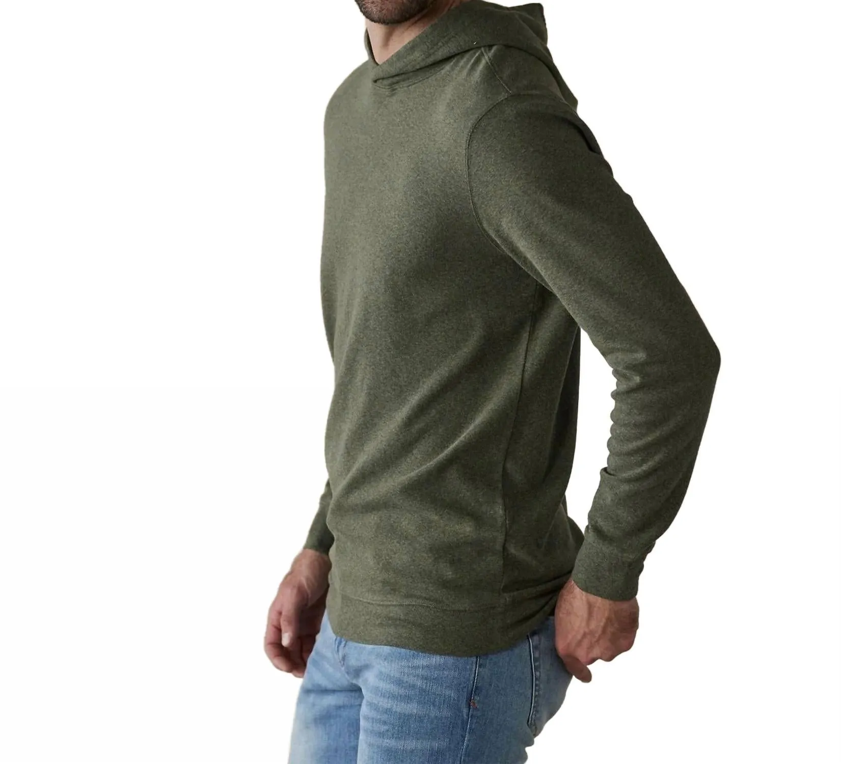 Puremeso Essential Hoodie In Oak Moss