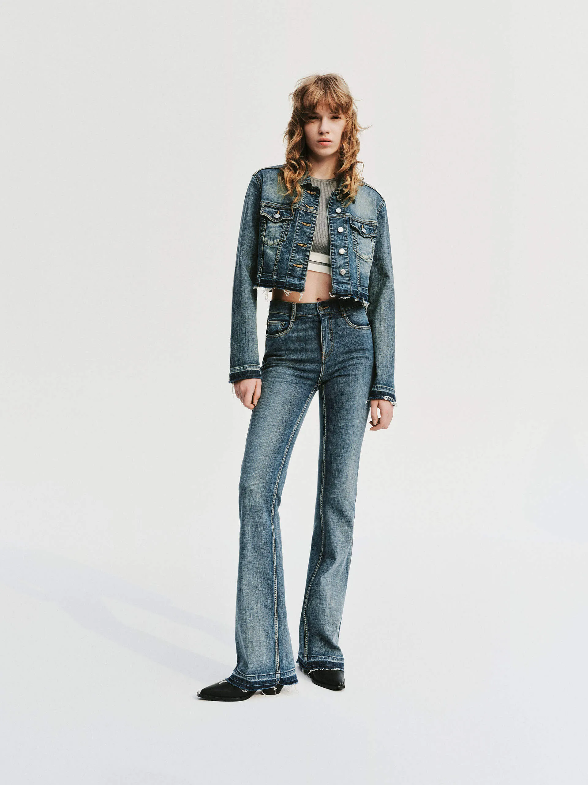Raw Hem Denim Jacket