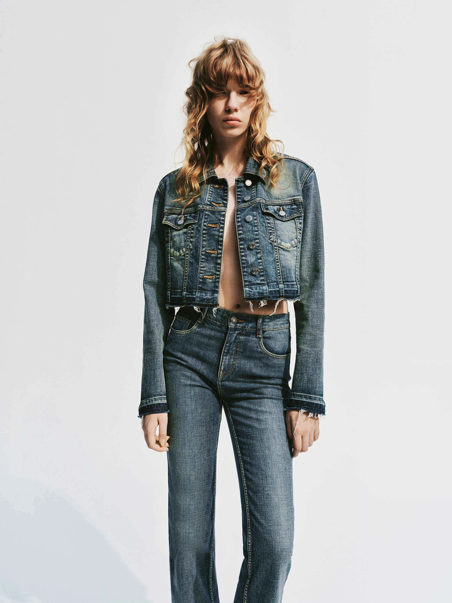 Raw Hem Denim Jacket
