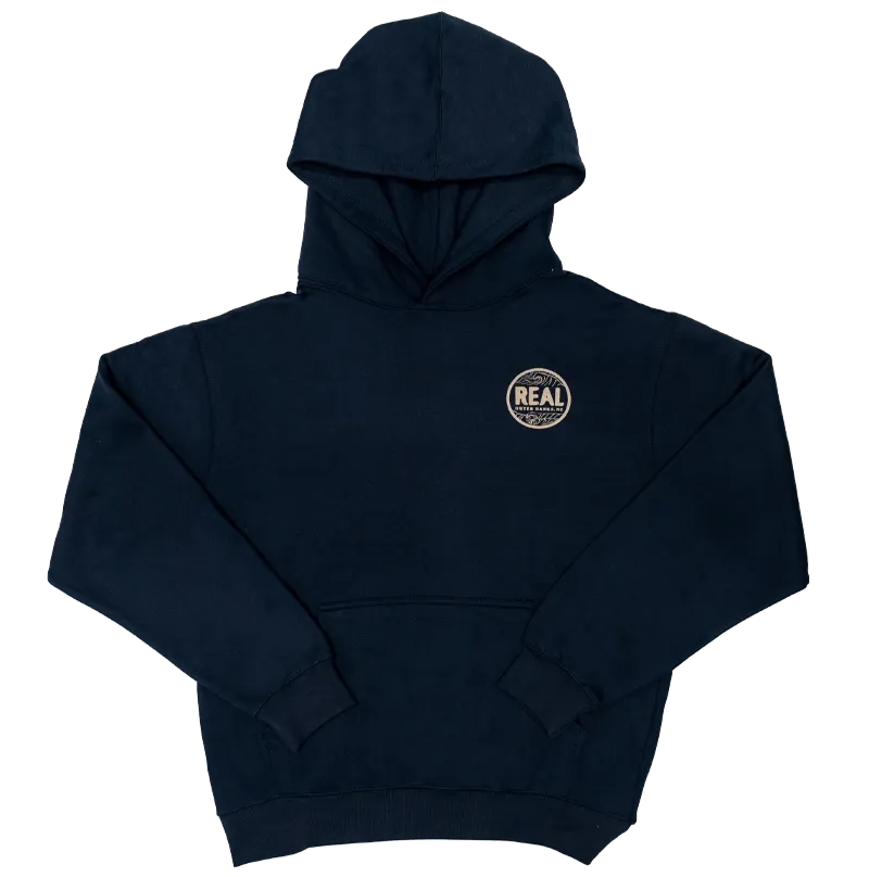 REAL Outer Banks Map Hooded Sweatshirt-Navy