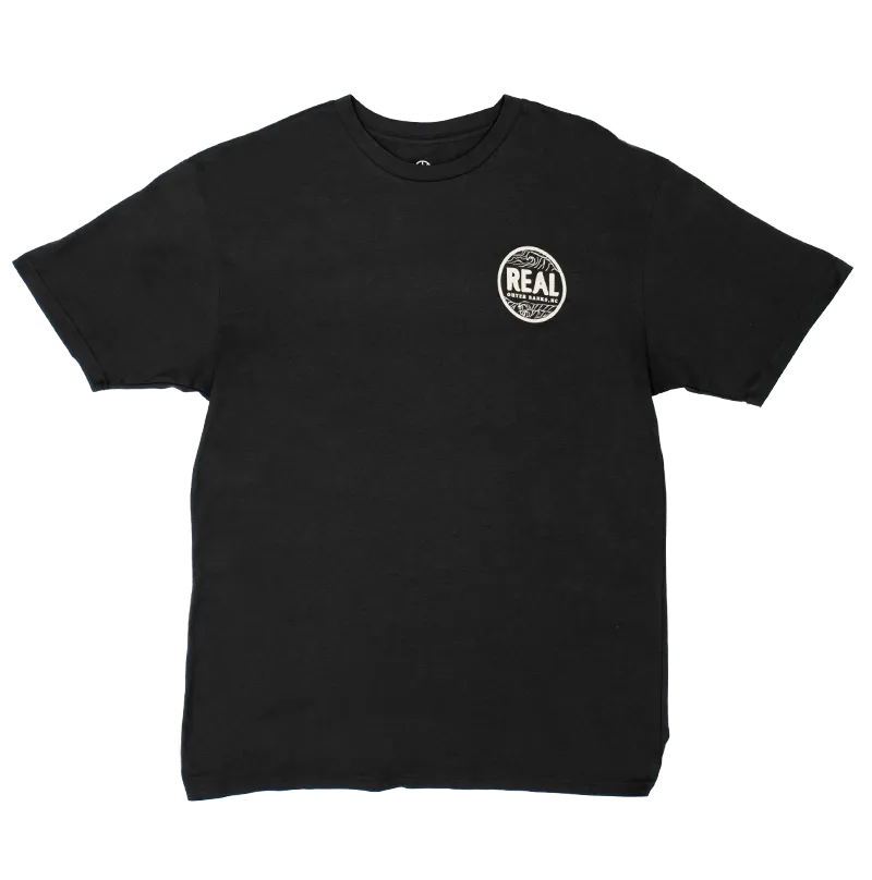 REAL Outer Banks Map Tee-Vintage Black