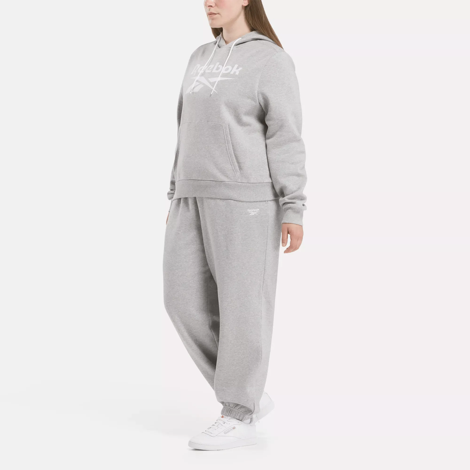 Reebok Clothing Women's Reebok Identity Big Logo Fleece Hoodie (Plus Size)