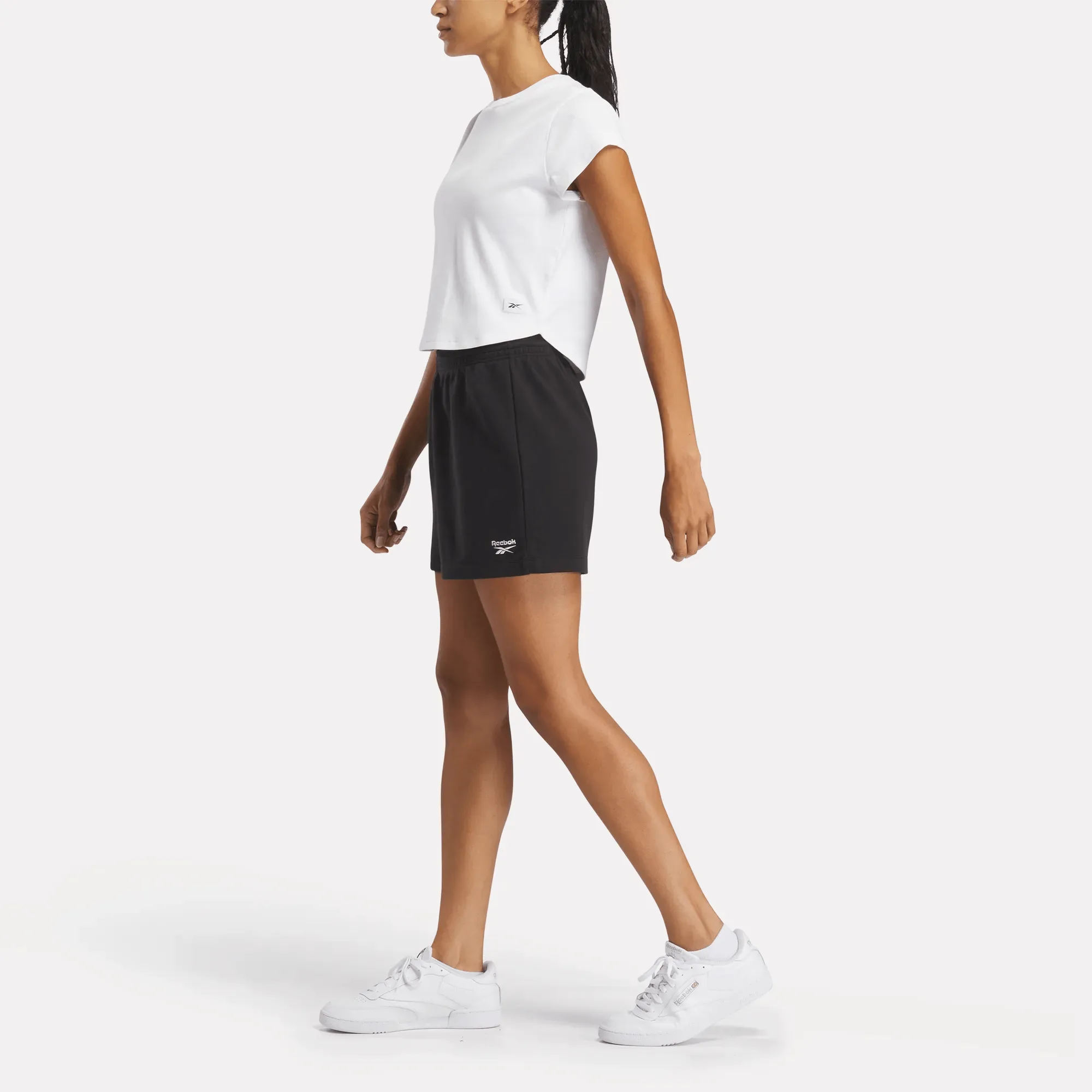 Reebok Shoes Women's Identity Small Logo French Terry Shorts 4"