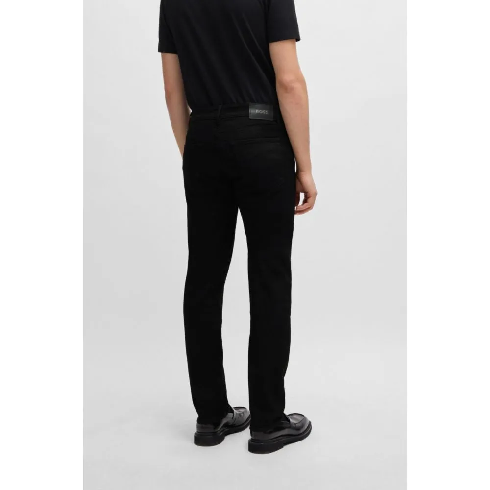 Regular-fit jeans in black-black Italian denim