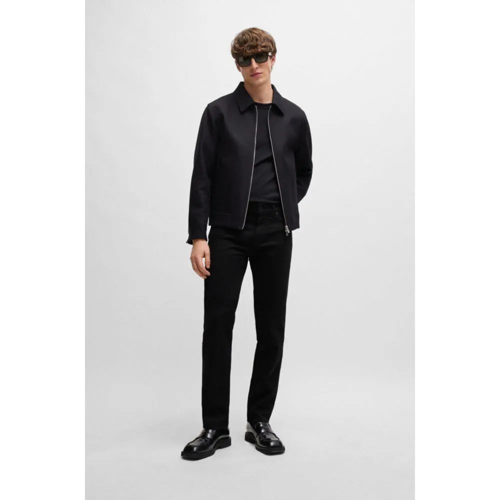 Regular-fit jeans in black-black Italian denim