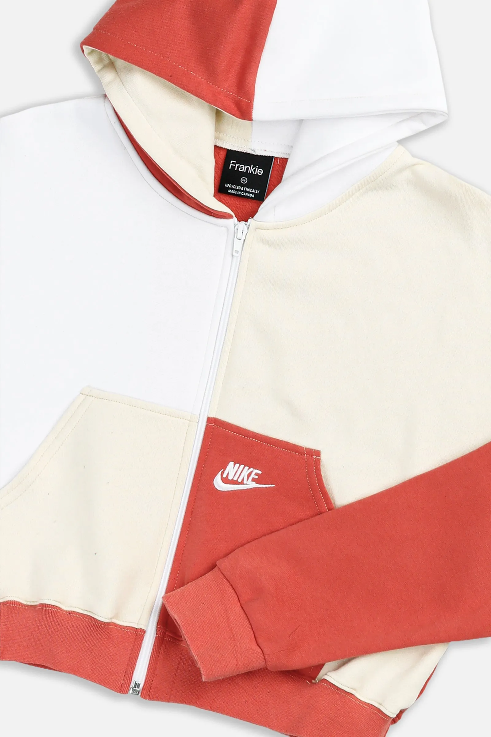 Rework Nike Crop Zip Hoodie - XS