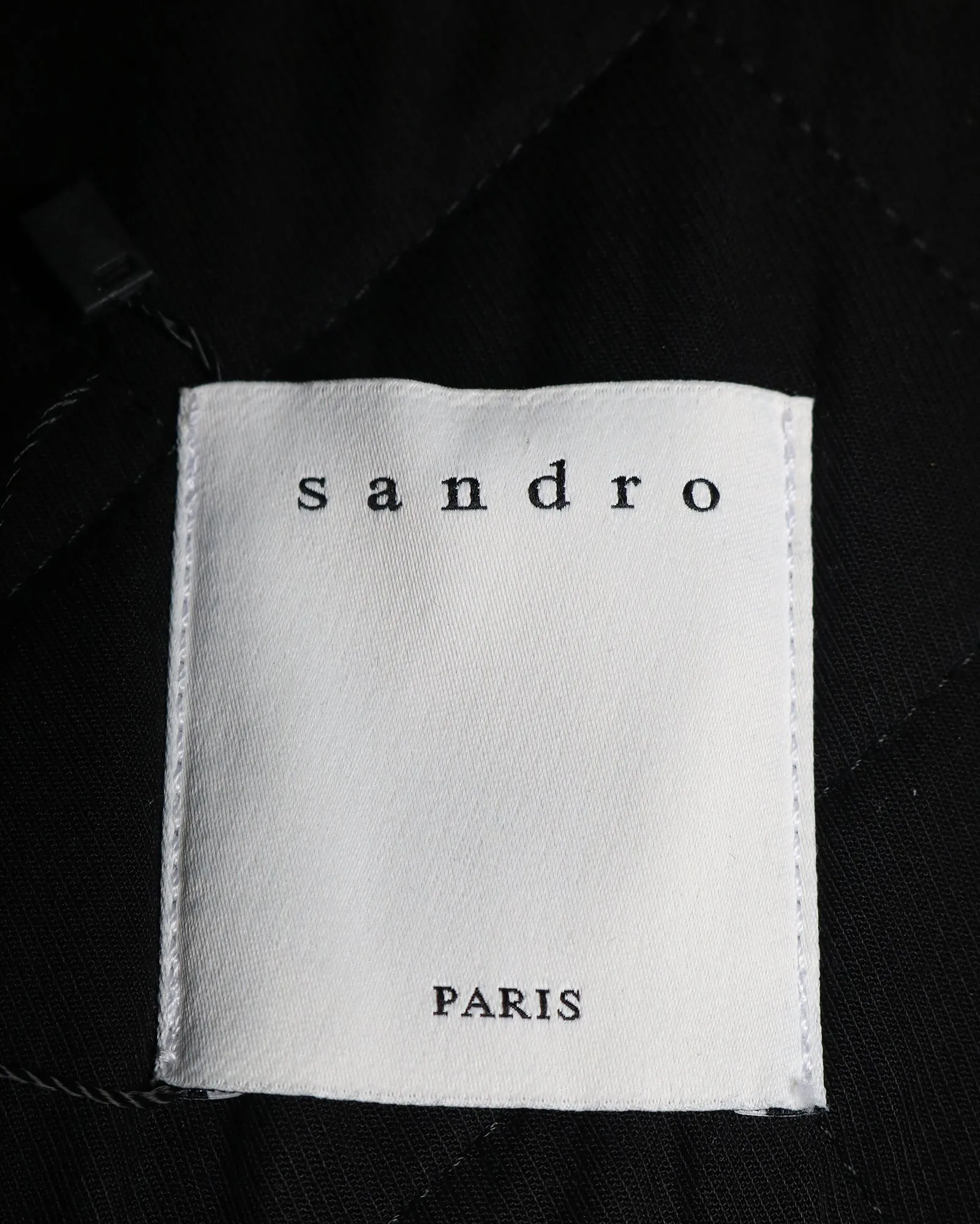 Sandro Paris Shearling Trucker Jacket in Blue Cotton Denim