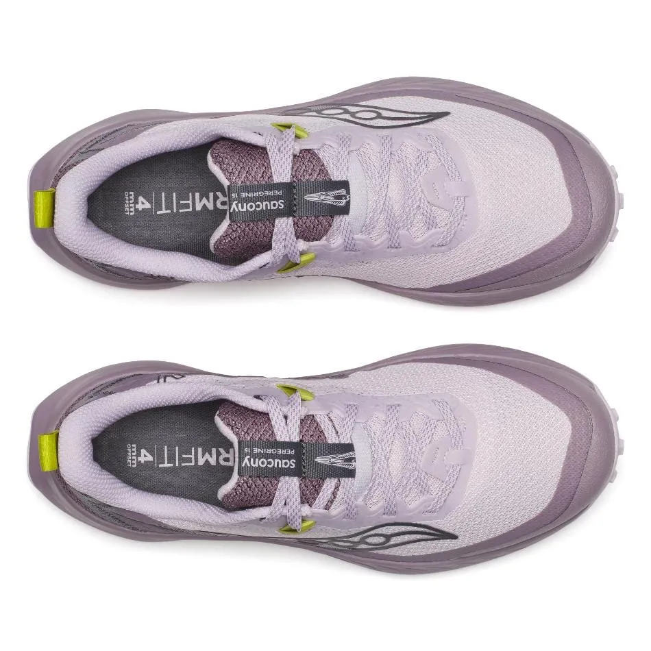 Saucony Women's Peregrine 15 Trail Running Shoes in Bloom/Quail SS25 Shoes_Saucony