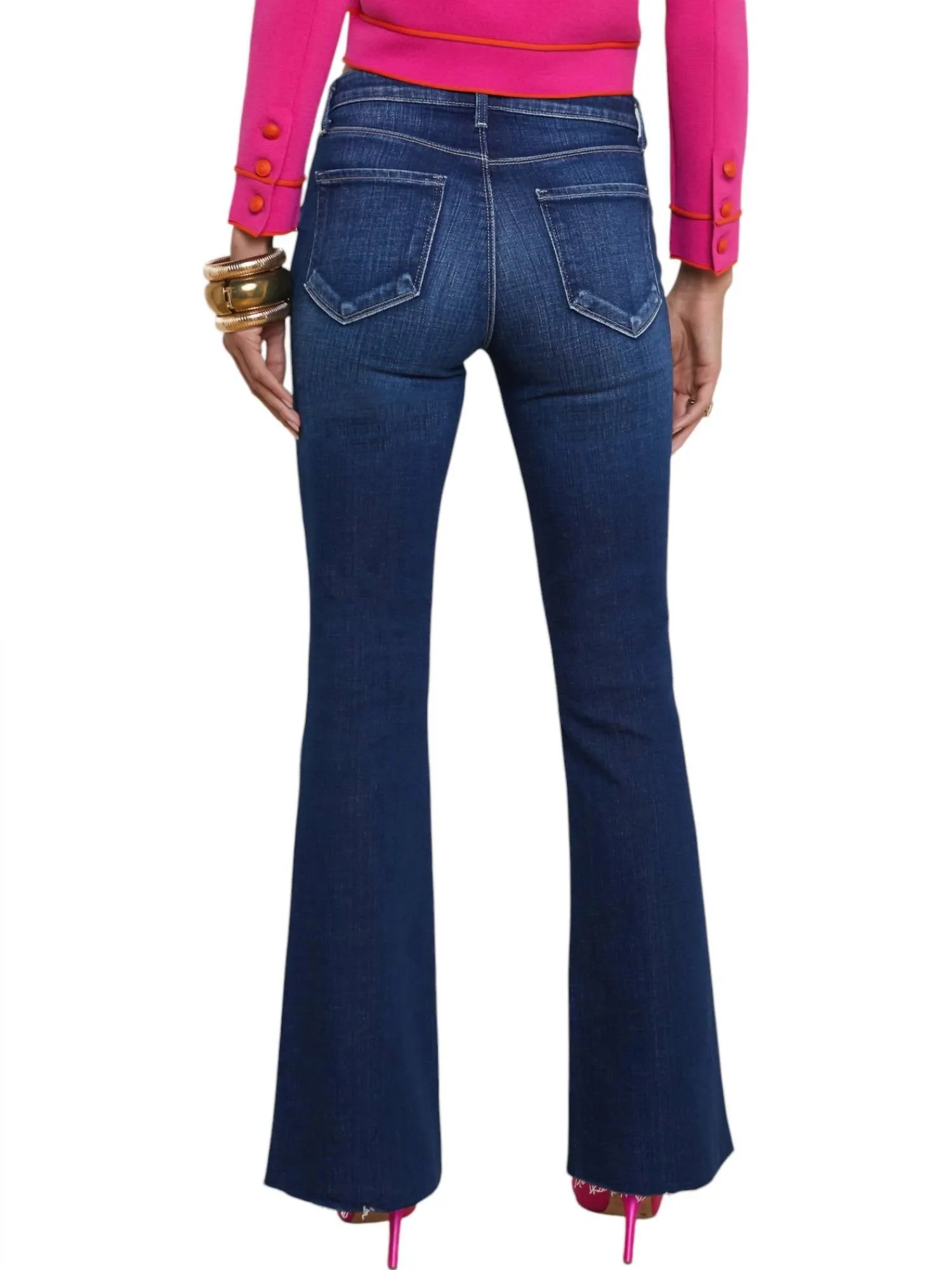Sera Sneaker Flare Jeans In Beacon