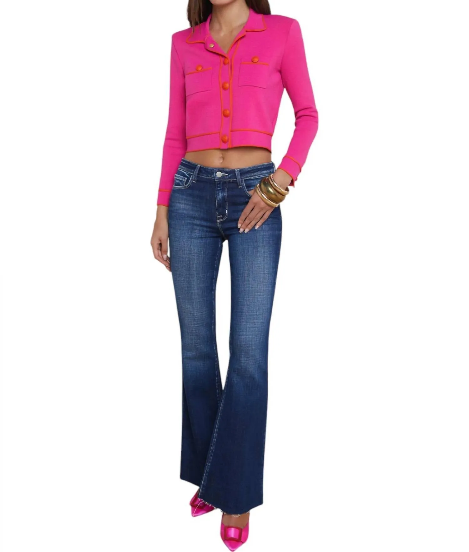 Sera Sneaker Flare Jeans In Beacon