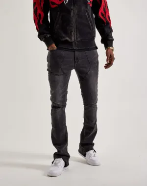 Serenede Nickel Stacked Flare Jeans