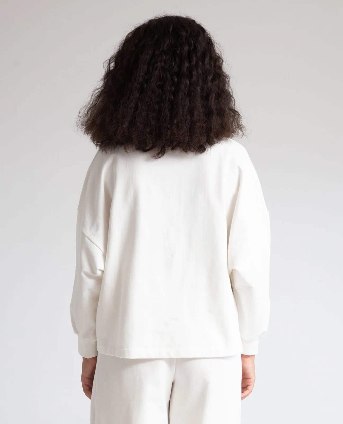 Serenity Organic Cotton Sweatshirt In Ivory