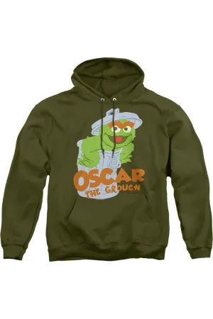 Sesame Street Flat Oscar Adult Pull Over Hoodie