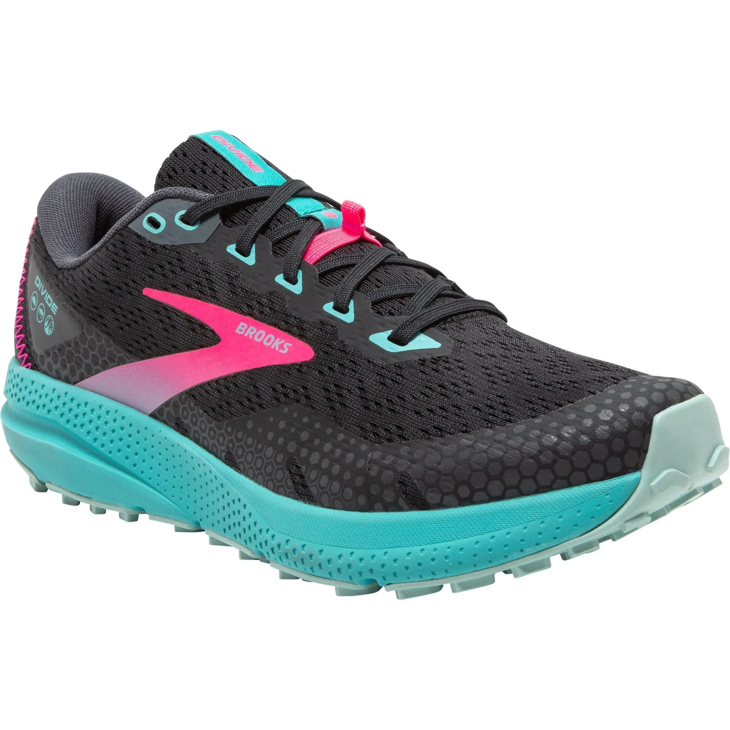 Shoes Brooks Brooks Divide 3 Womens Trail Running Shoes - Black