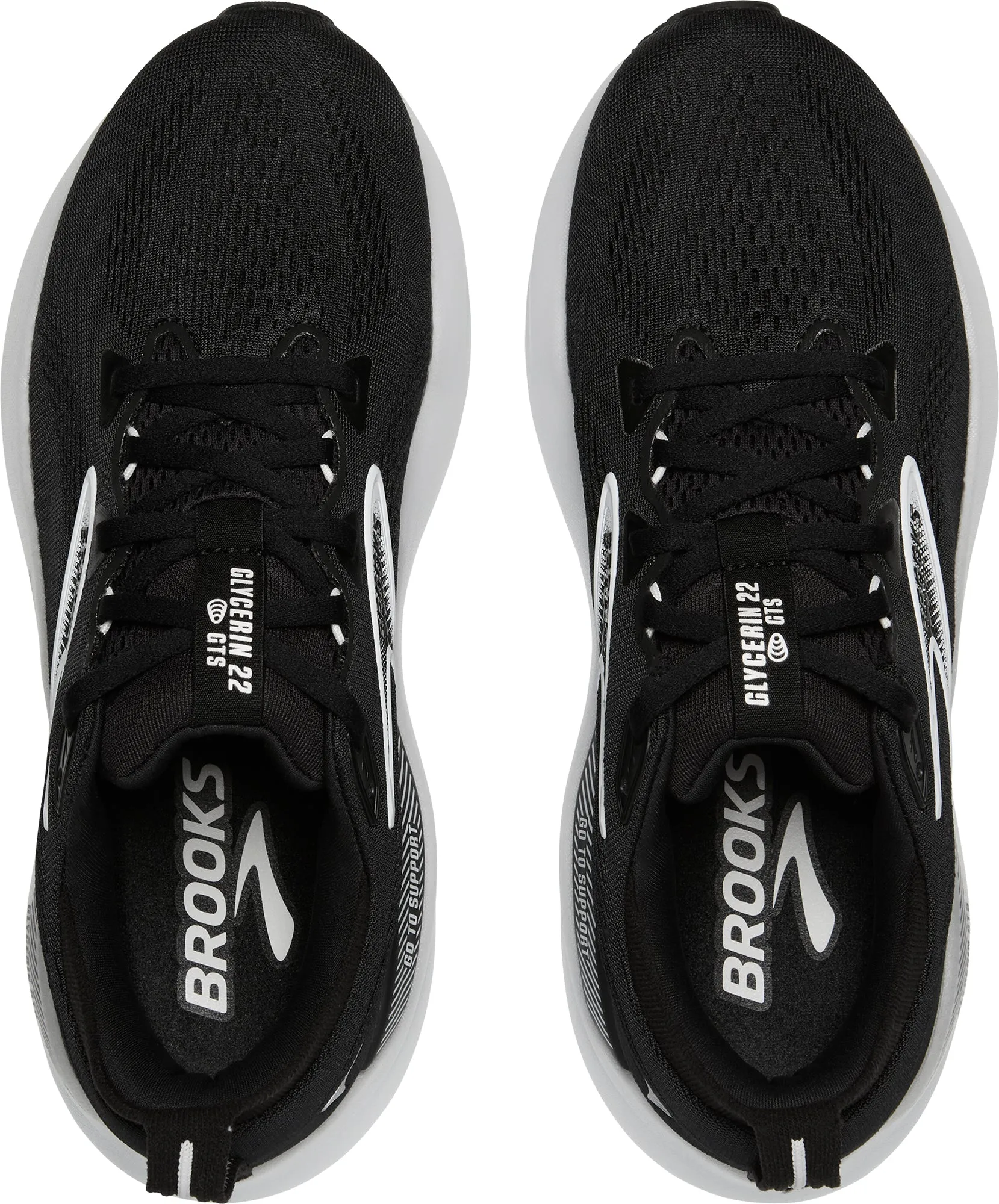Shoes Brooks Brooks Glycerin GTS 22 Womens Running Shoes - Black