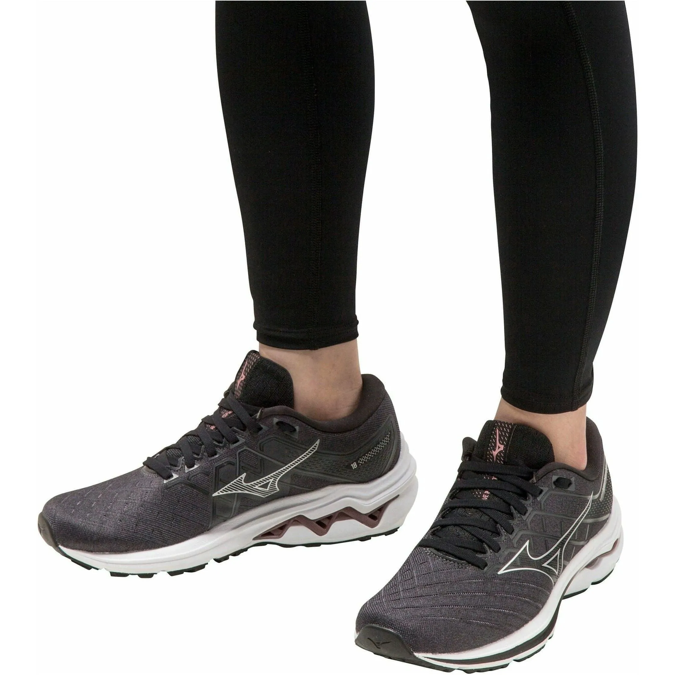 Shoes Mizuno Mizuno Wave Inspire 18 WIDE FIT (D) Womens Running Shoes - Black