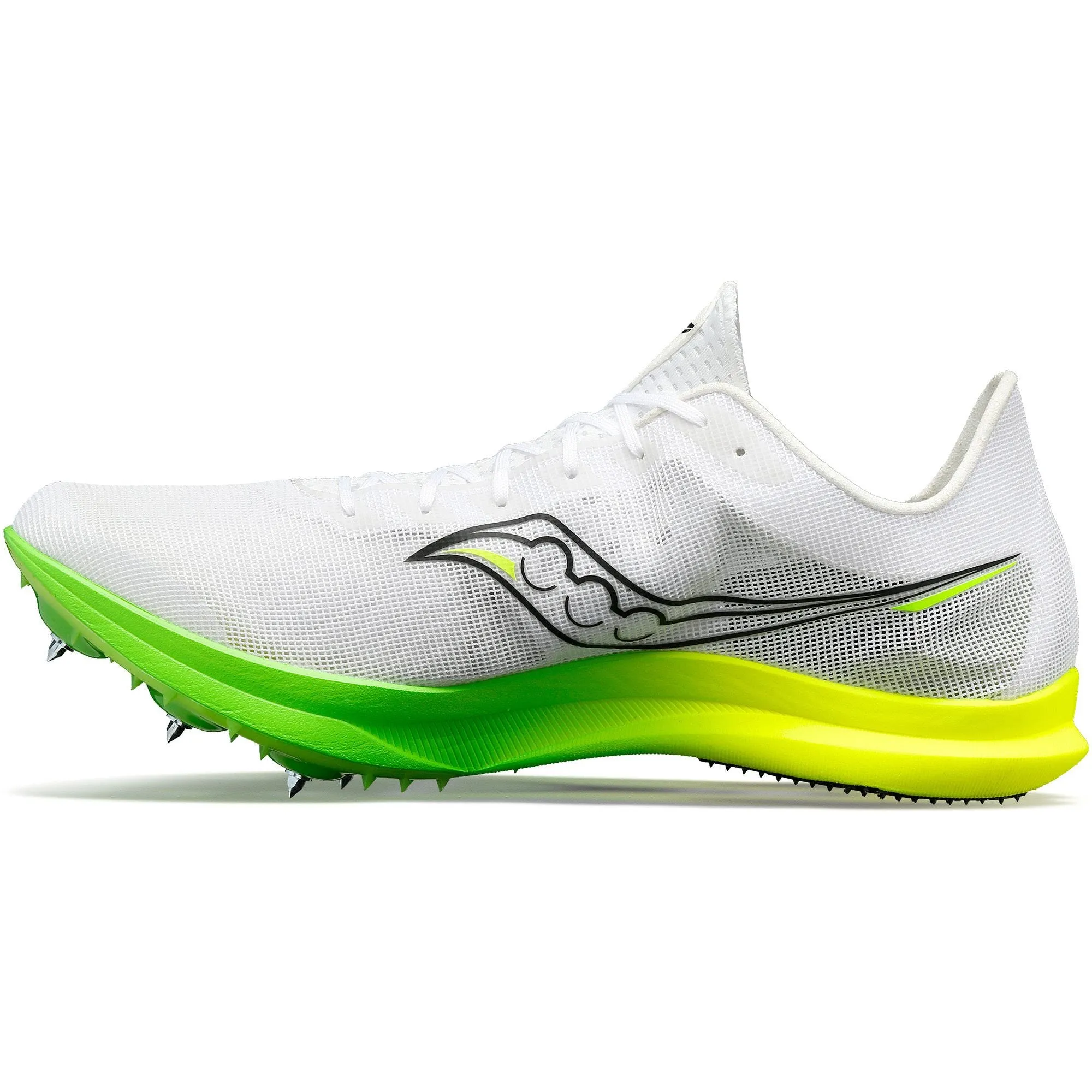 Shoes Saucony Saucony Endorphin Cheetah Womens Running Spikes - White