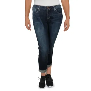 Silver Jeans Co. Womens Cuffed Denim Boyfriend Jeans