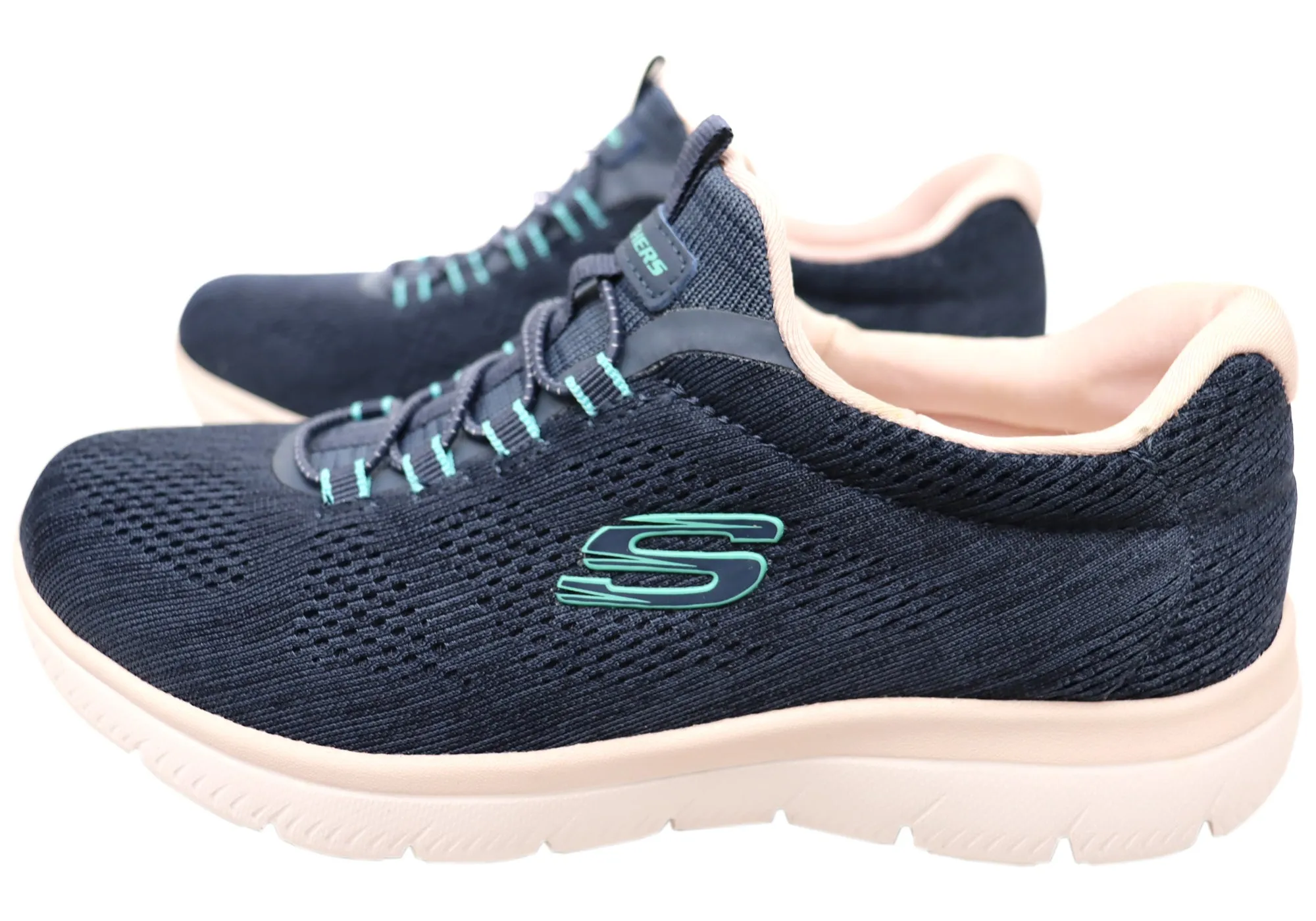 Skechers Womens Summits Fun Flair Comfortable Slip On Shoes Skechers Shoes