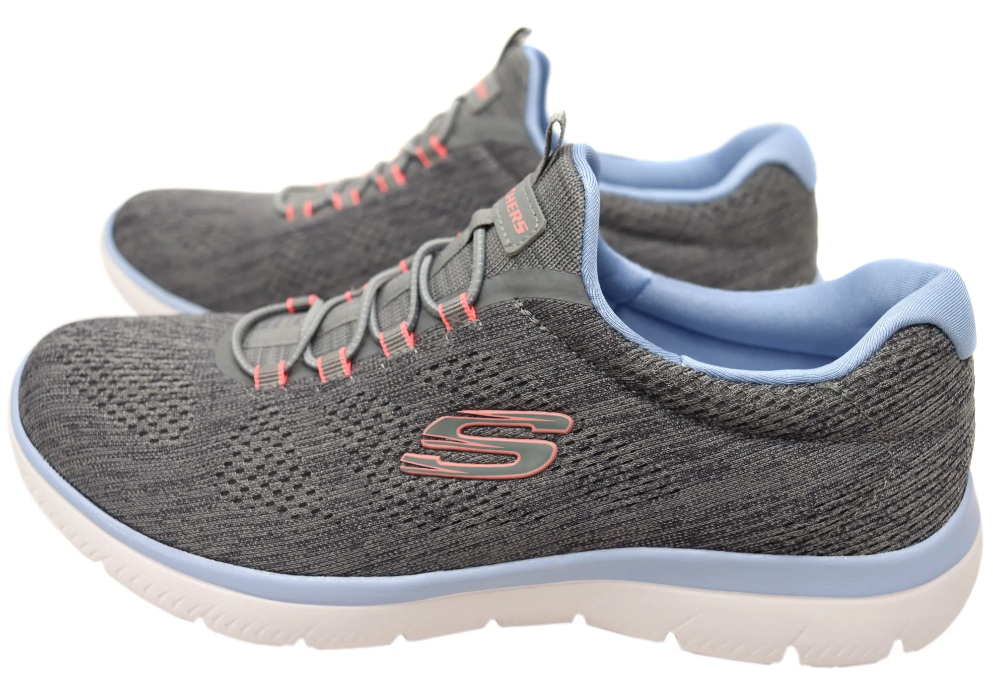 Skechers Womens Summits Fun Flair Memory Foam Slip On Shoes Skechers Shoes