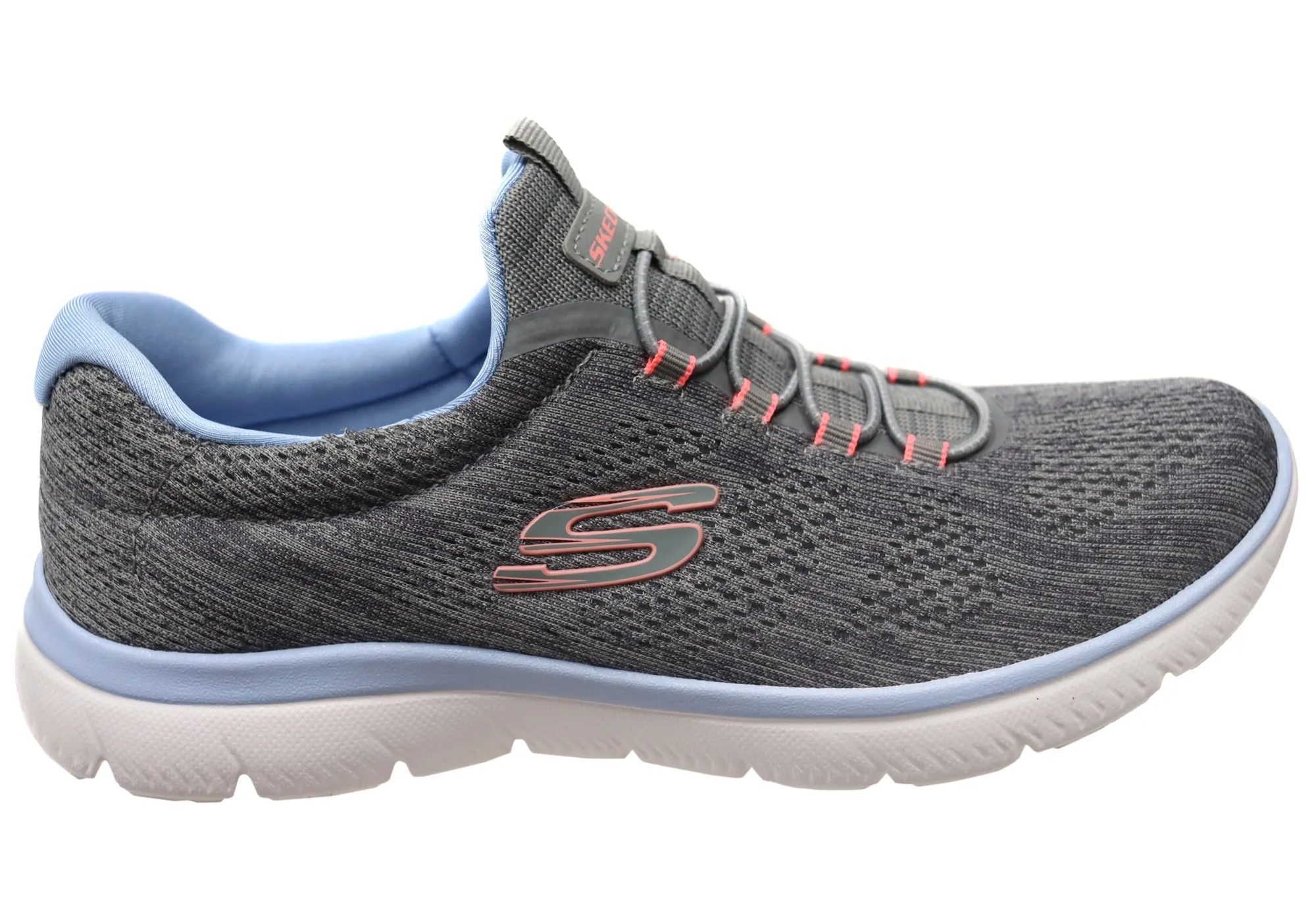 Skechers Womens Summits Fun Flair Memory Foam Slip On Shoes Skechers Shoes