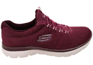 Skechers Womens Summits Fun Flair Memory Foam Slip On Shoes Skechers Shoes