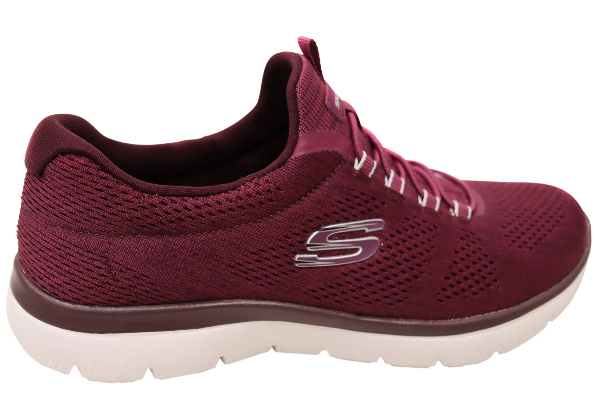 Skechers Womens Summits Fun Flair Memory Foam Slip On Shoes Skechers Shoes