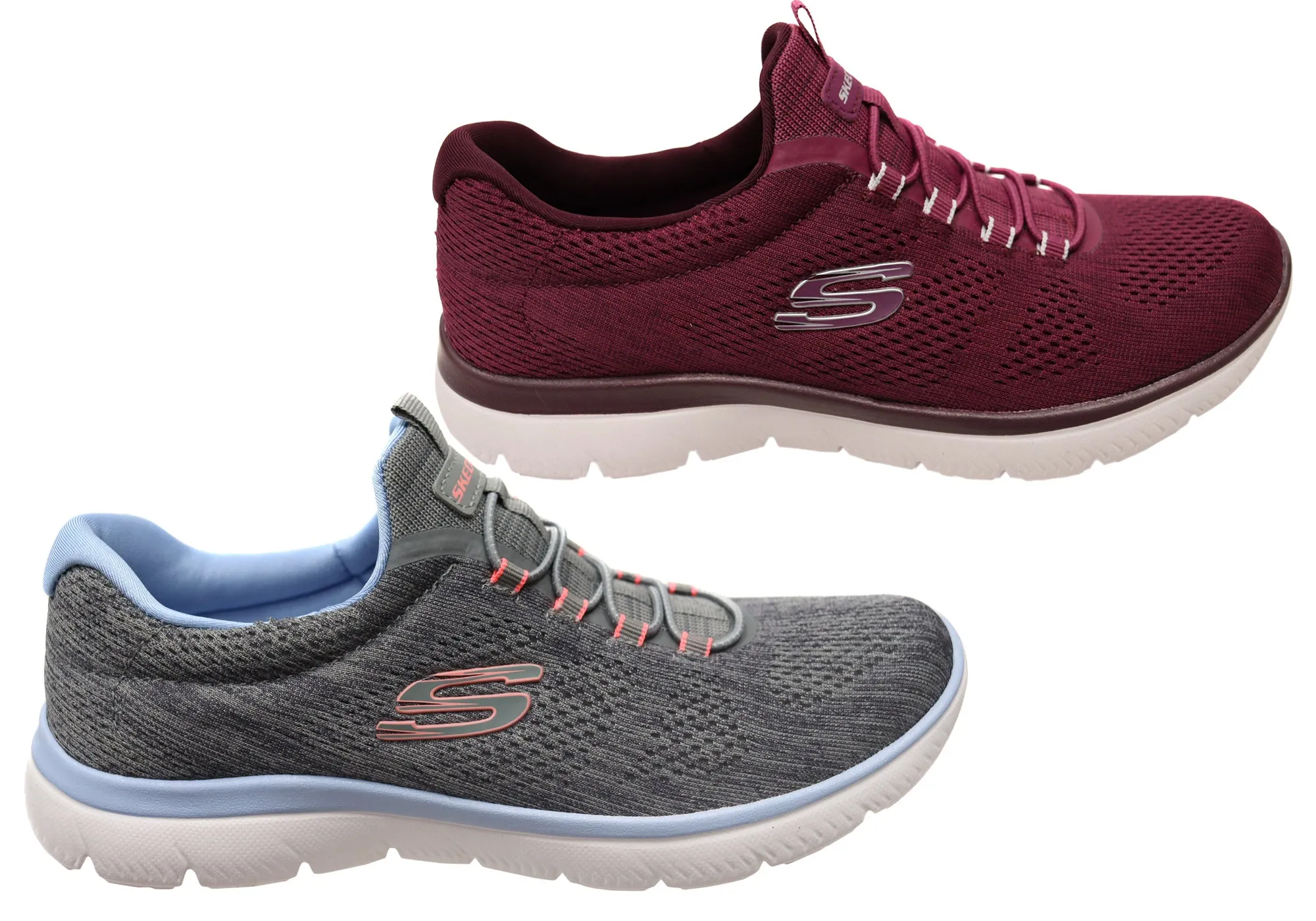Skechers Womens Summits Fun Flair Memory Foam Slip On Shoes Skechers Shoes