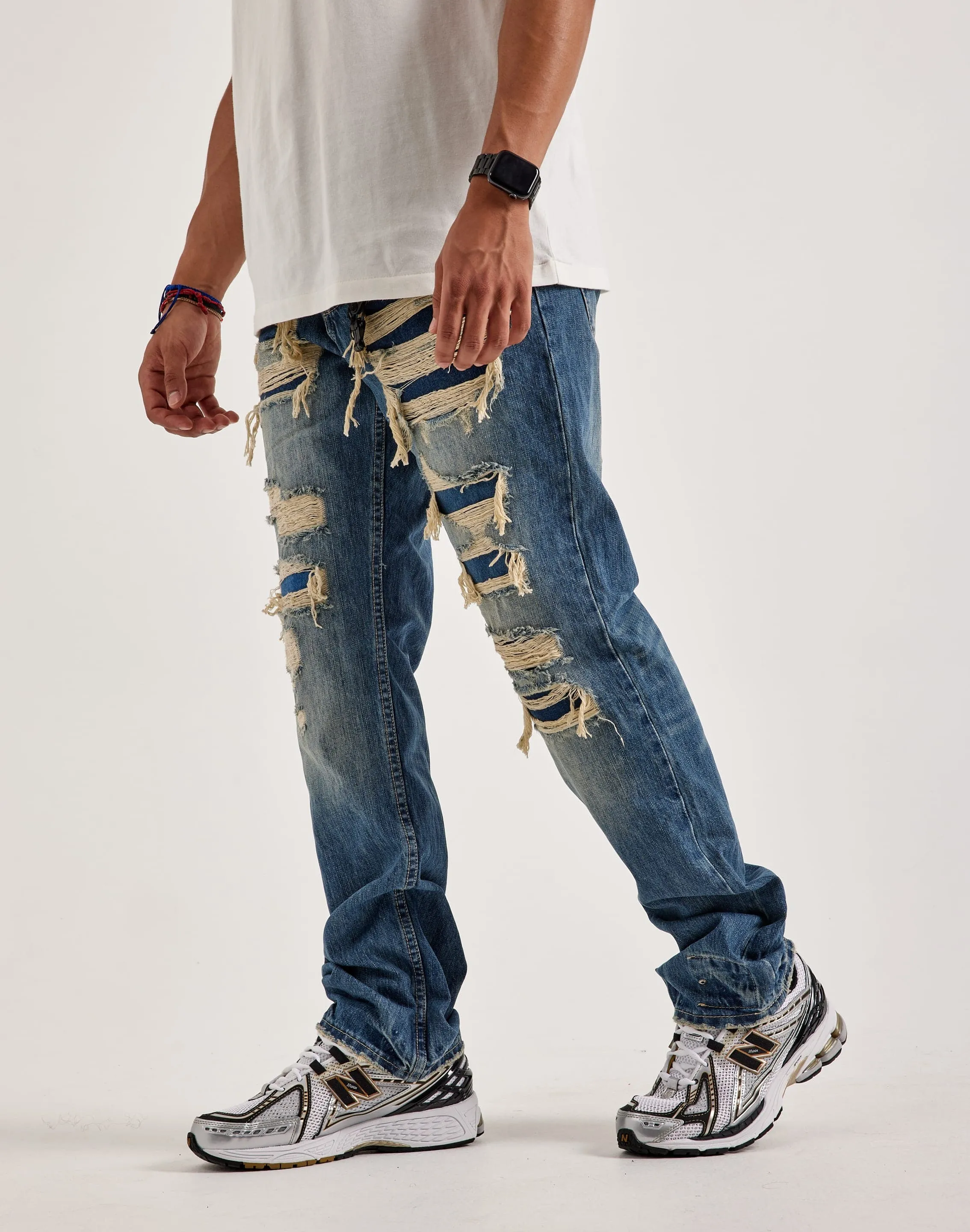 Smuggler's Moon Distressed Denim Jeans