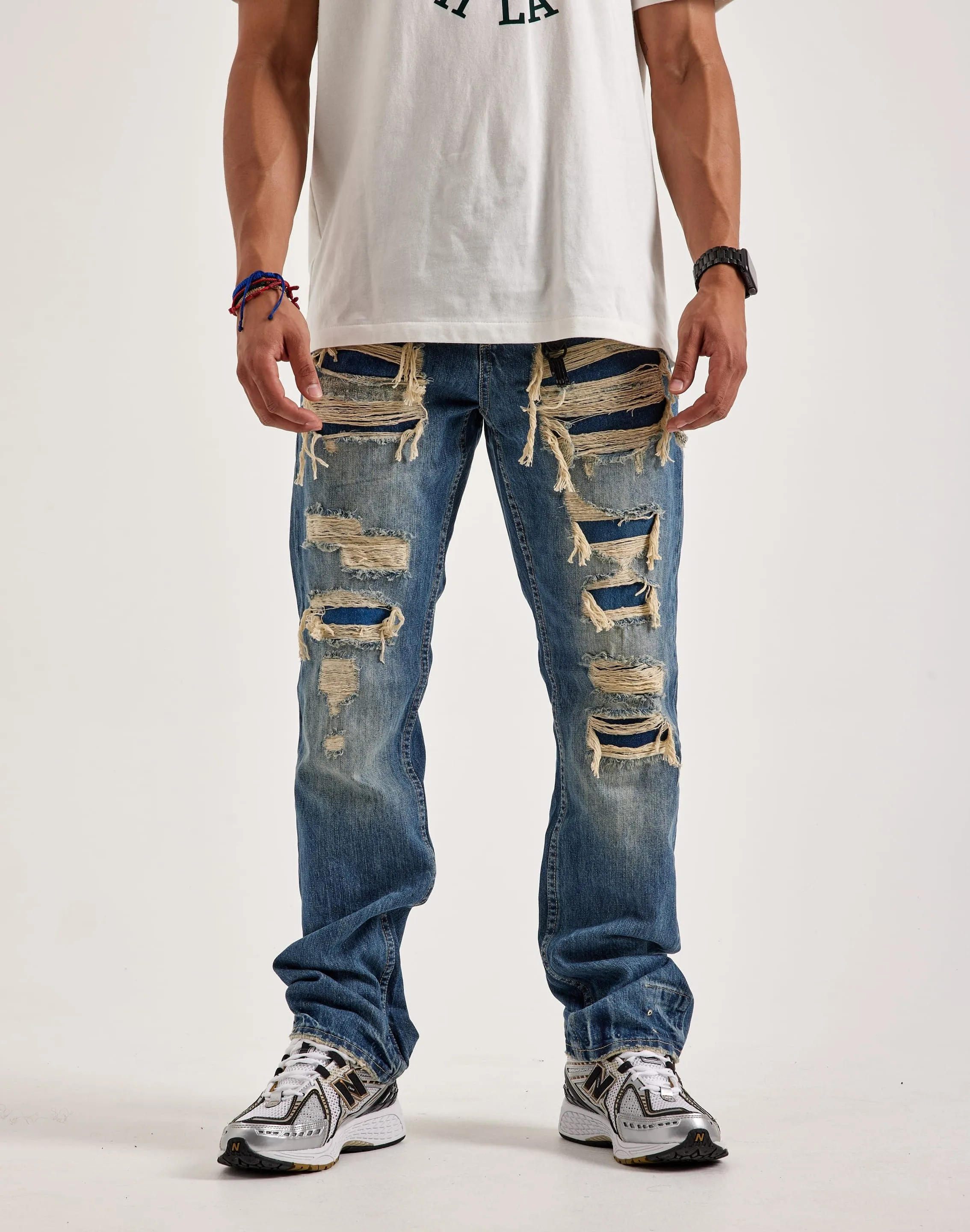 Smuggler's Moon Distressed Denim Jeans
