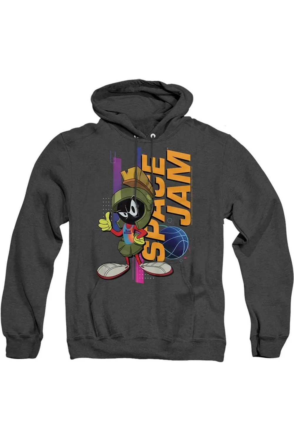 Space Jam 2 Marvin Standing Adult Heather Hoodie / Hooded Sweatshirt