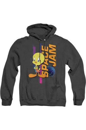 Space Jam 2 Tweety Standing Adult Heather Hoodie / Hooded Sweatshirt
