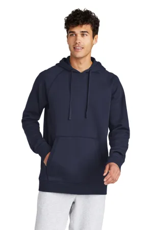 Sport-Tek Mens Drive Fleece Hooded Sweatshirt Hoodie w/ Pouch Pocket - True Navy Blue