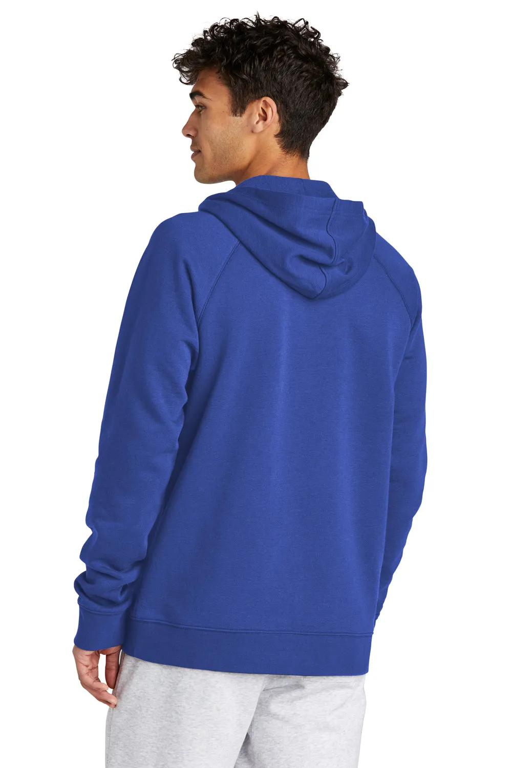 Sport-Tek Mens Drive Fleece Hooded Sweatshirt Hoodie w/ Pouch Pocket - True Royal Blue
