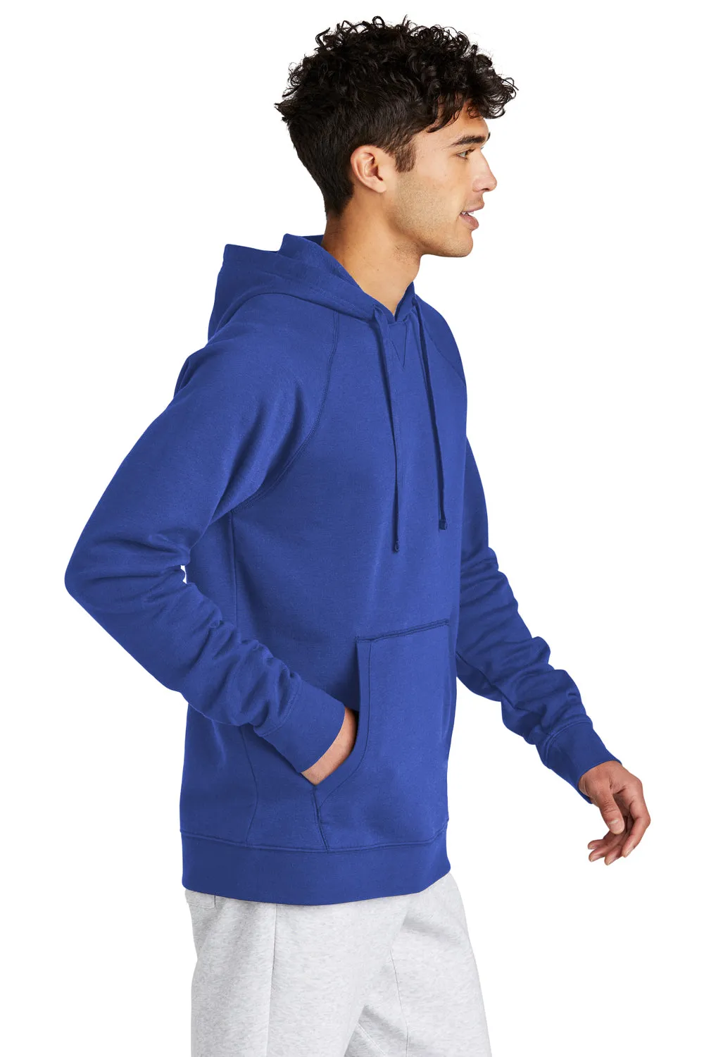 Sport-Tek Mens Drive Fleece Hooded Sweatshirt Hoodie w/ Pouch Pocket - True Royal Blue