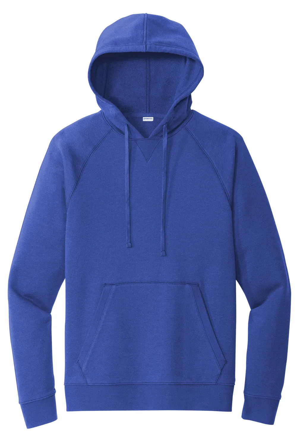 Sport-Tek Mens Drive Fleece Hooded Sweatshirt Hoodie w/ Pouch Pocket - True Royal Blue