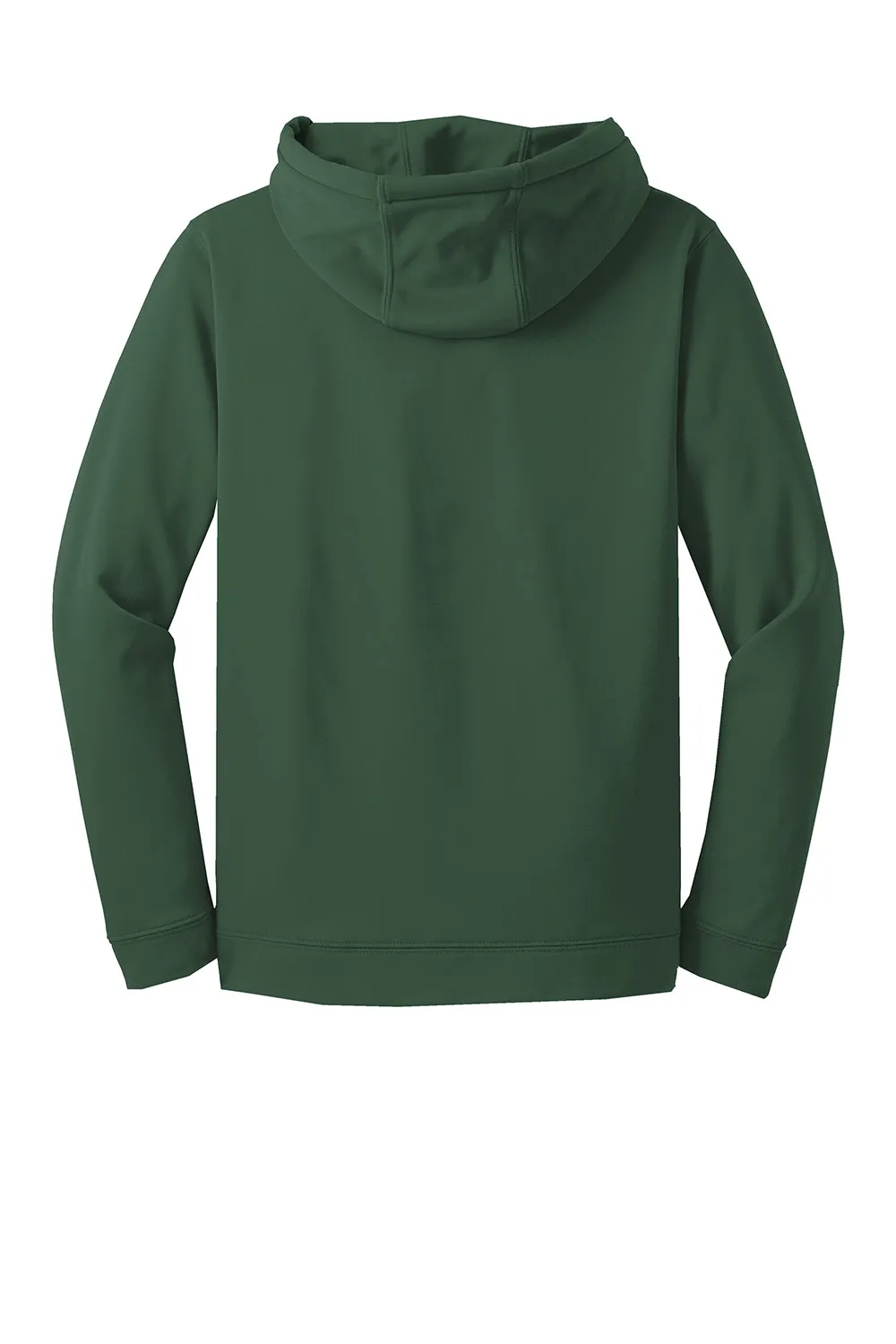 Sport-Tek Mens Sport-Wick Moisture Wicking Fleece Hooded Sweatshirt Hoodie w/ Pouch Pocket - Forest Green