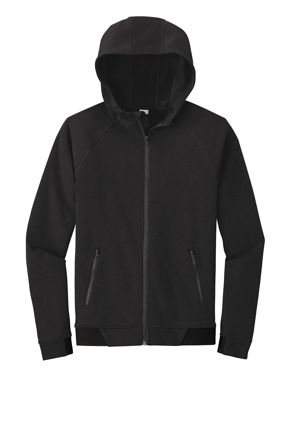 Sport-Tek Mens Strive PosiCharge Full Zip Hooded Sweatshirt Hoodie w/ Pockets - Black