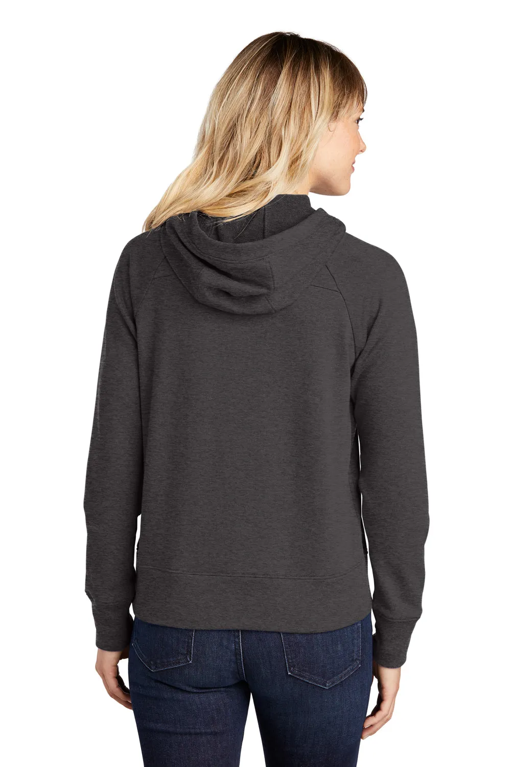 Sport-Tek Womens French Terry Hooded Sweatshirt Hoodie - Heather Black - Closeout