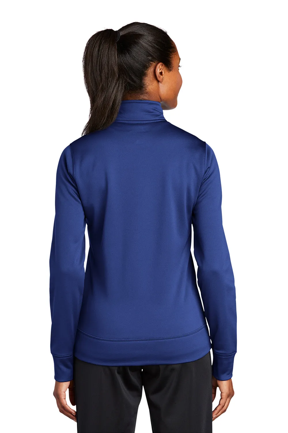 Sport-Tek Womens Sport-Wick Moisture Wicking Fleece Full Zip Sweatshirt w/ Pockets - True Royal Blue