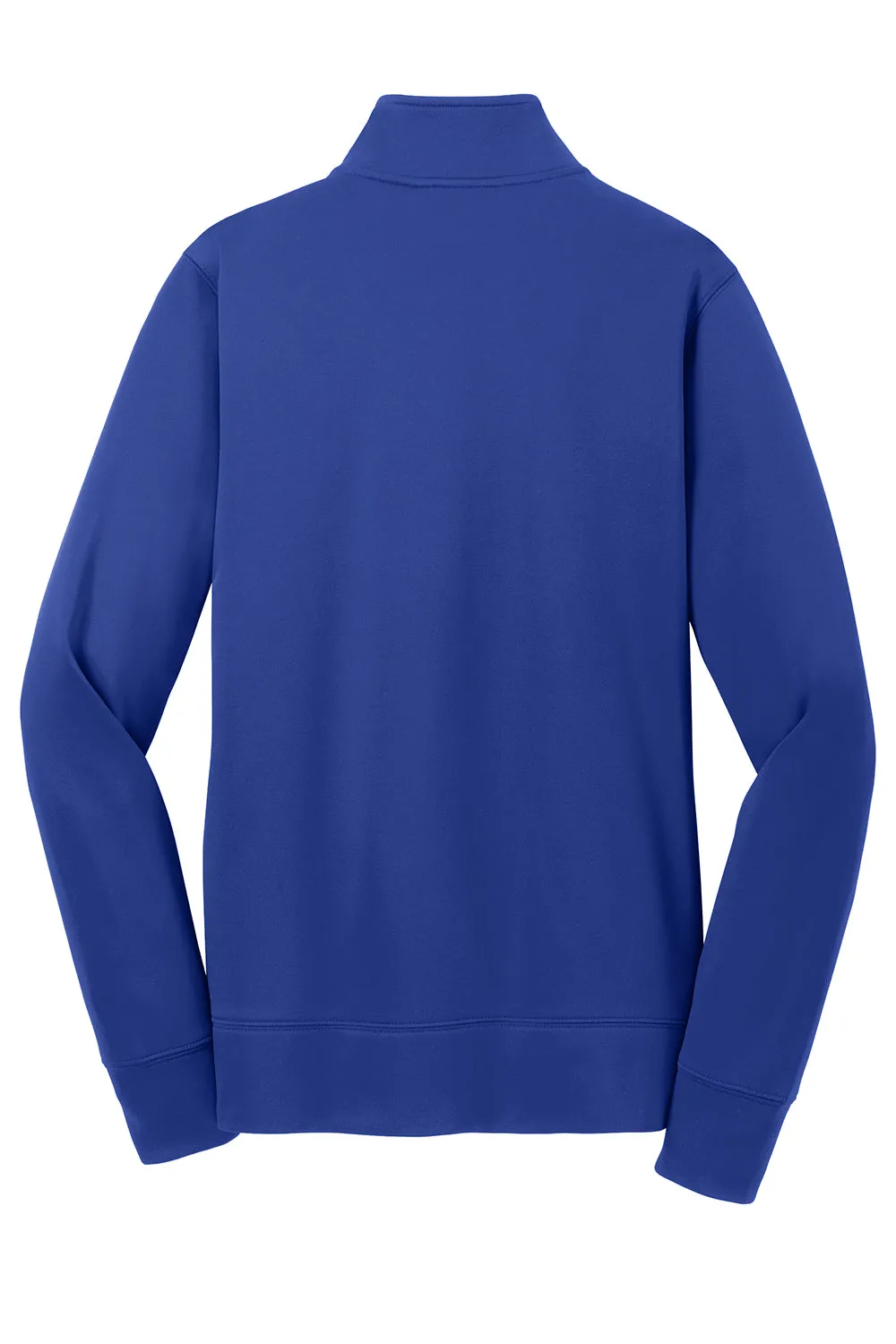 Sport-Tek Womens Sport-Wick Moisture Wicking Fleece Full Zip Sweatshirt w/ Pockets - True Royal Blue