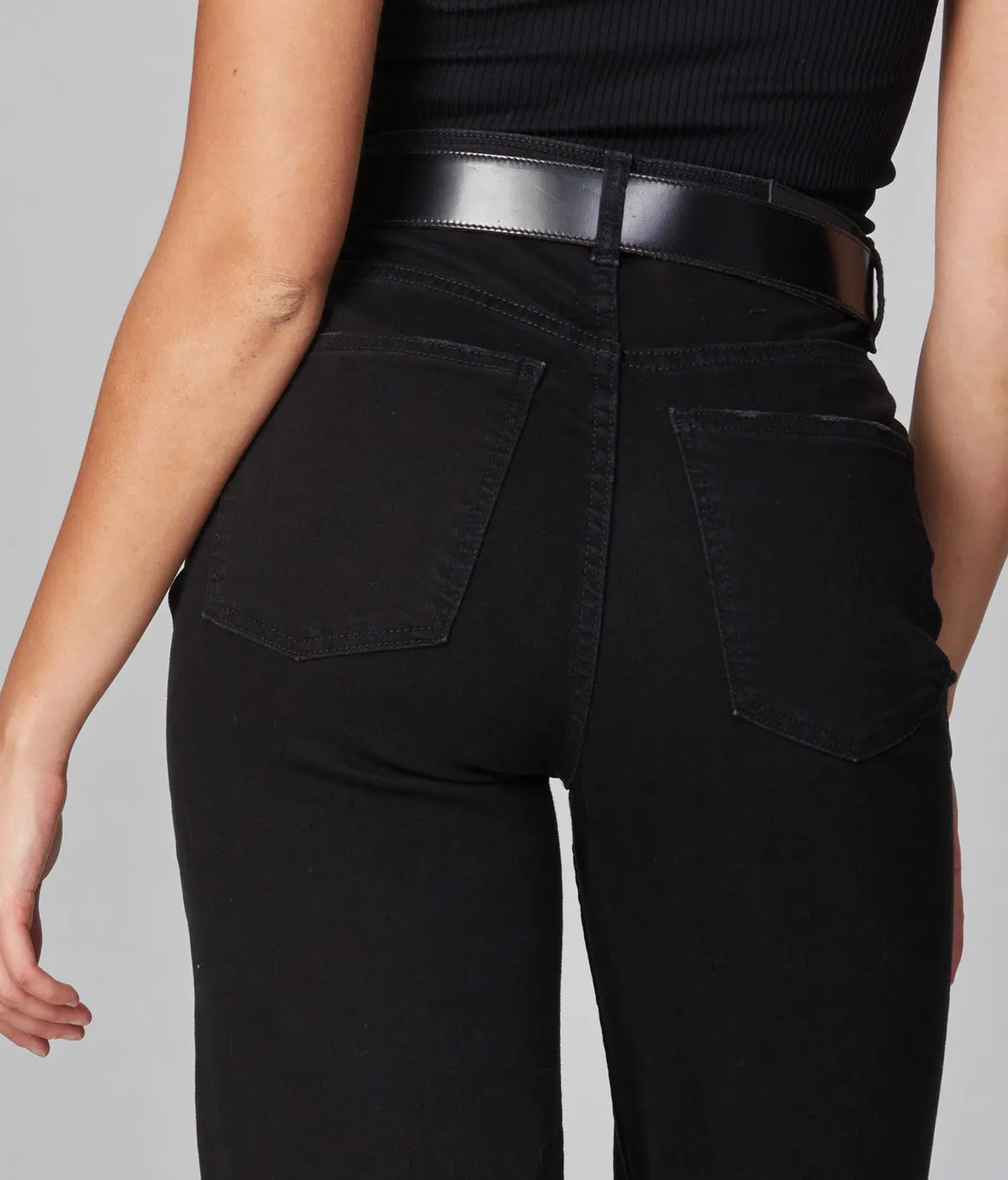 STEVIE-WBLK High Rise Loose Jeans