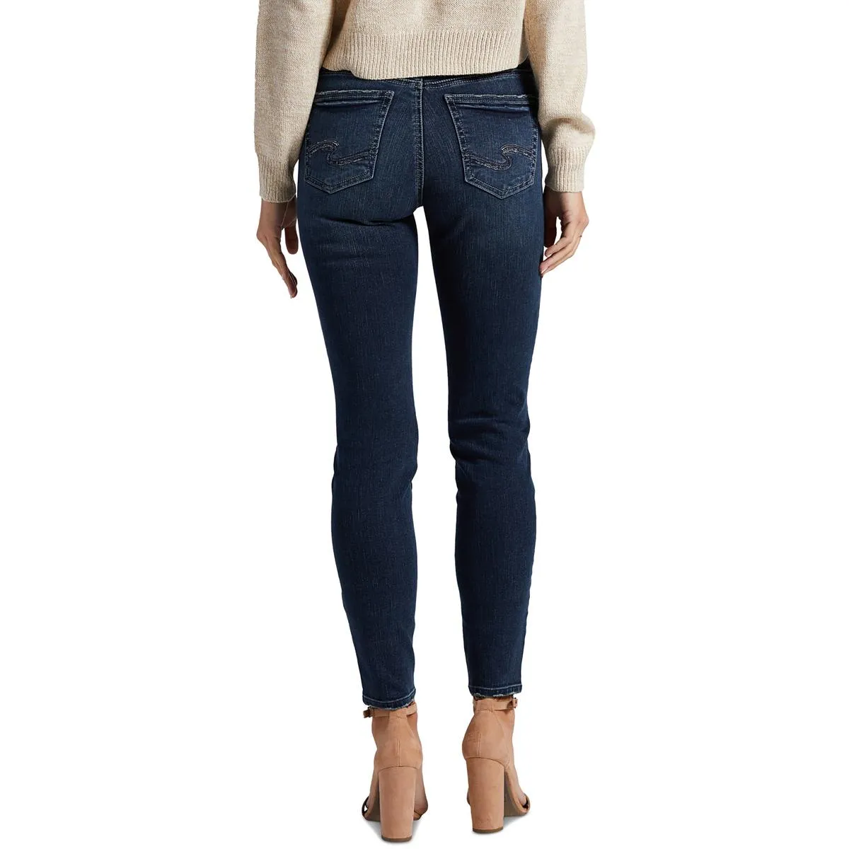 Suki Womens Solid Denim Skinny Jeans