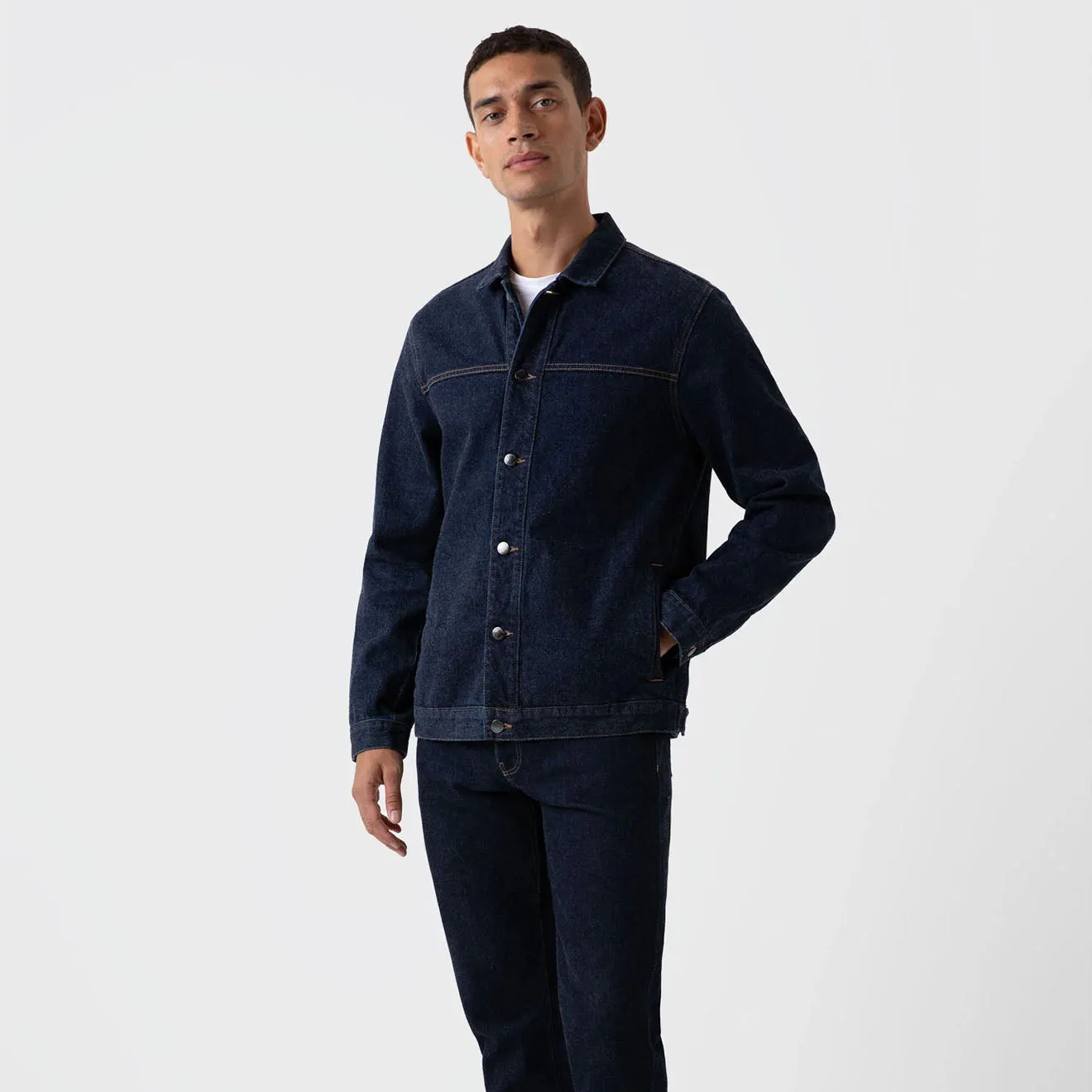 Sunspel Denim Jacket Denim Rinse Wash