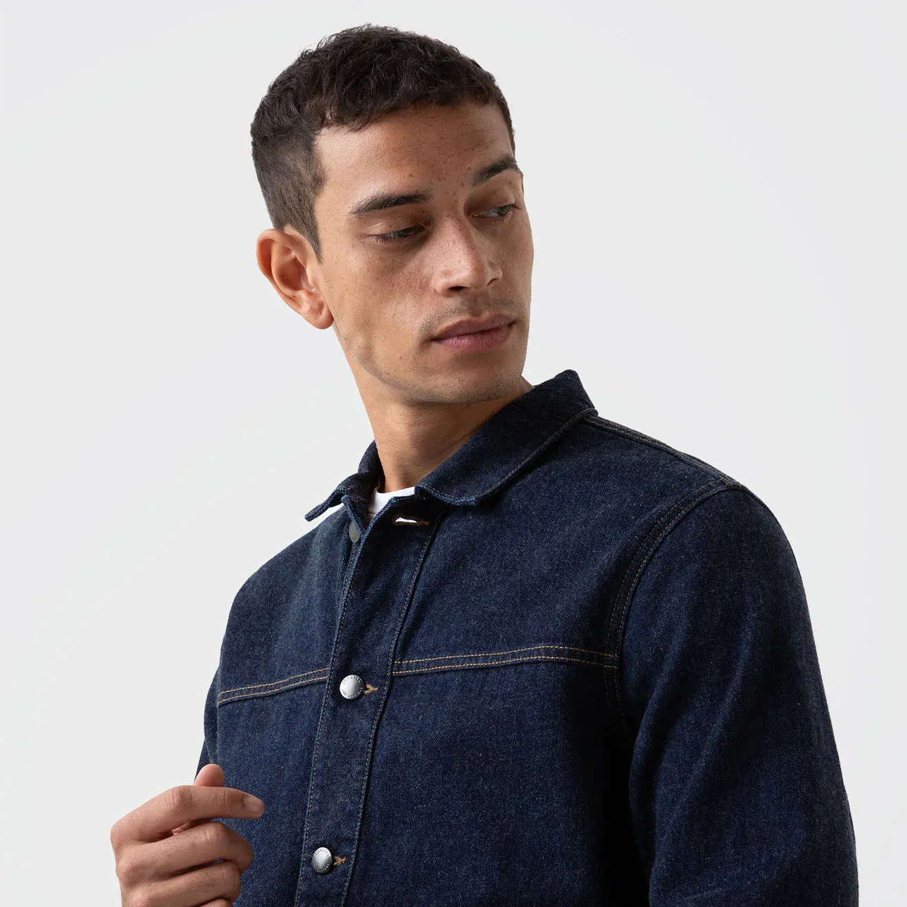 Sunspel Denim Jacket Denim Rinse Wash