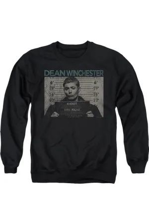 Supernatural Dean Mug Shot Adult Crewneck Sweatshirt