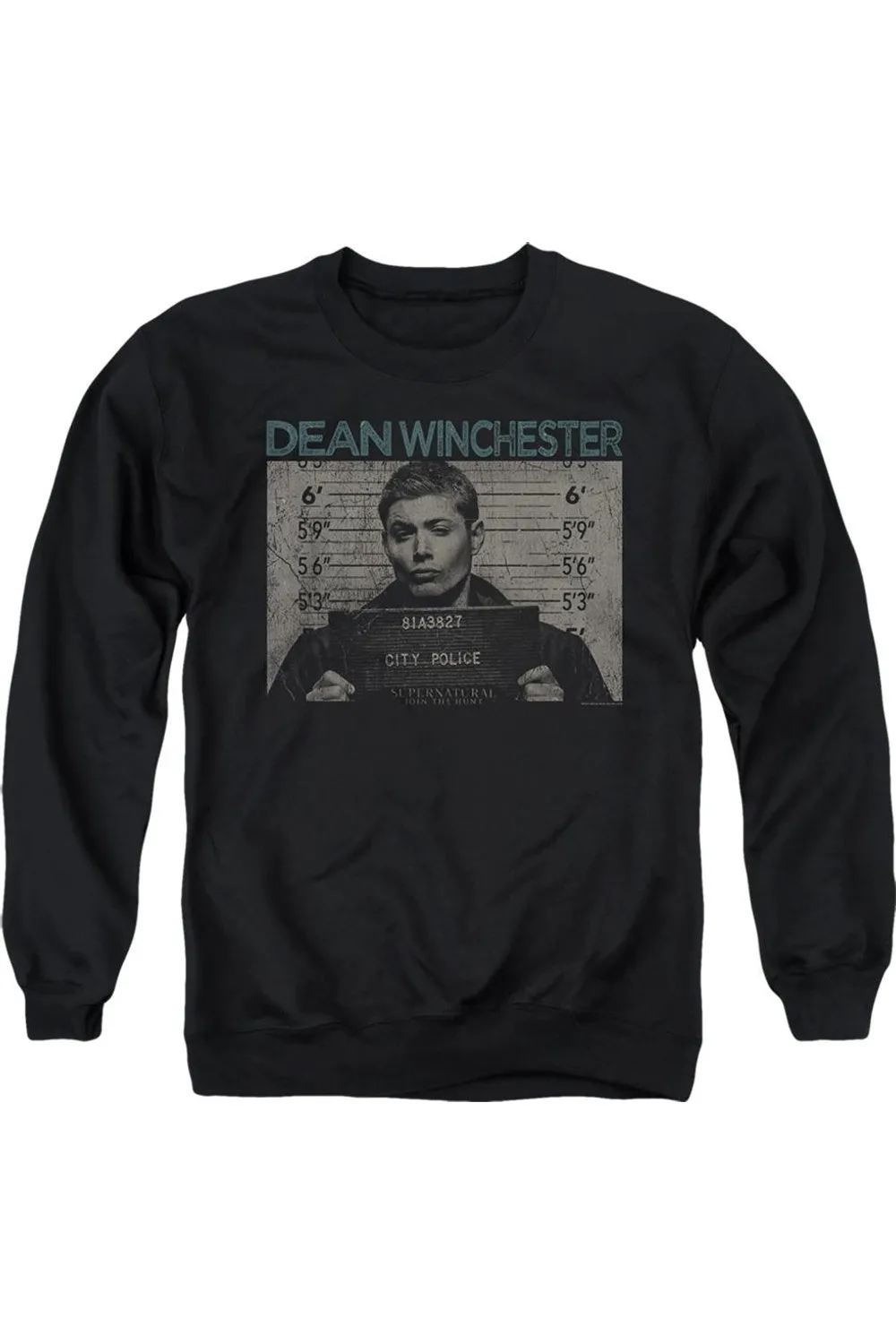Supernatural Dean Mug Shot Adult Crewneck Sweatshirt