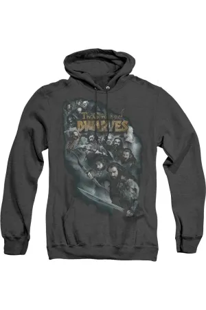 The Hobbit Company Of Dwarves Adult Heather Hoodie / Hooded Sweatshirt