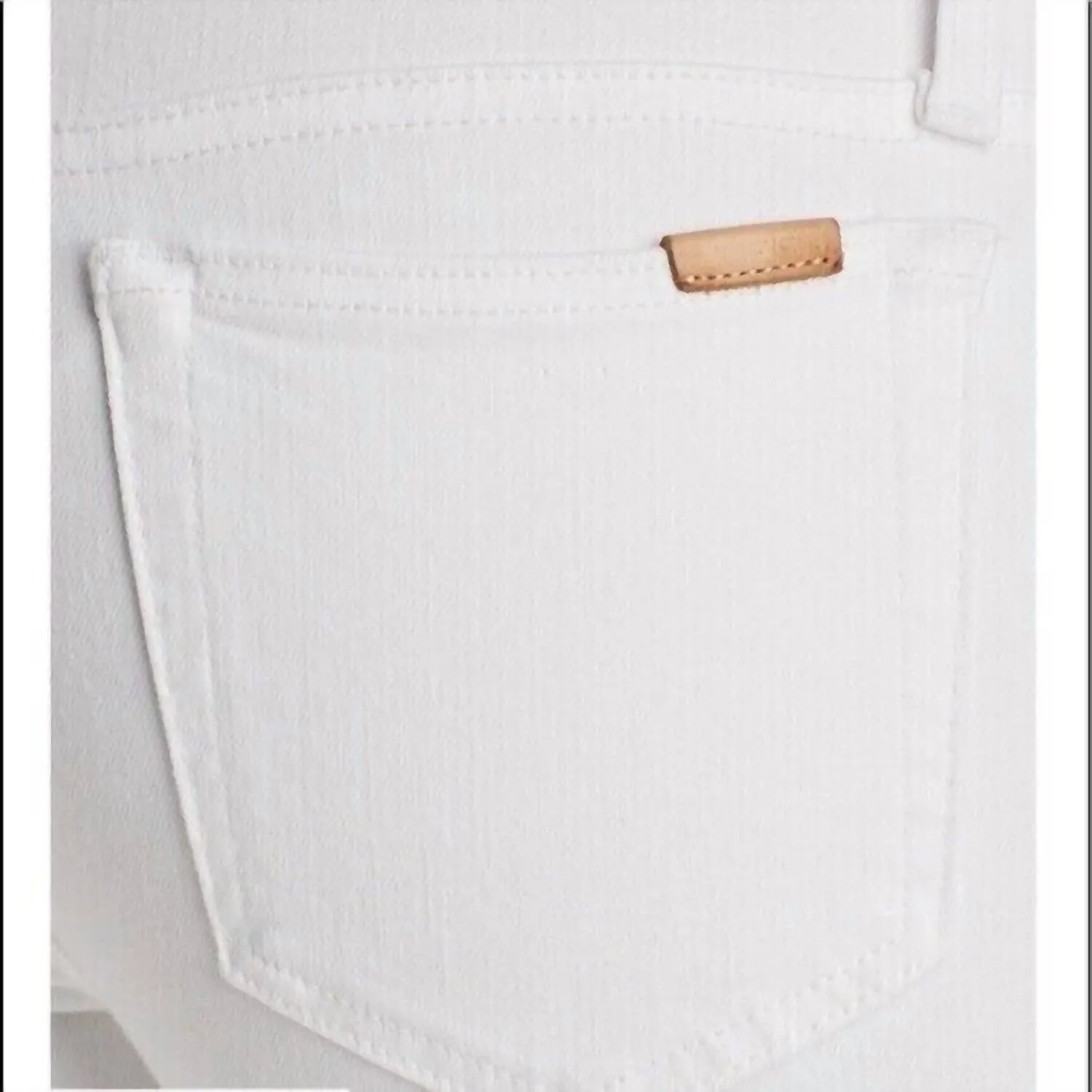 The Icon Crop Mid Rise Skinny Jeans In White